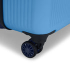 Reebo - Valise d'enregistrement rigide 30po de la collection Action - Bleu Aqua-Double roulettes pivotantes à 360 degrés pour un roulement fluide et silencieux (8 roues)