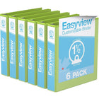 Davis Group Super offre Easyview, Reliure View à anneaux ronds 1.5 po, personnalisable, paquet de 6 - Vert Lime-3 Reliure À Anneaux
