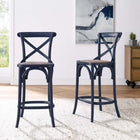 Modway - Gear Tabouret de comptoir - Bleu Minuit-Capsules de pied non marquées