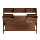 Modway - Zaire 48" compatible avec un seul évier Armoire de toilette de salle de bain (lavabo non inclus) - Noyer-Placage de grains de bois