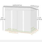 Outsunny - Abri de jardin avec portes verrouillables, vert clair-Construction stable avec parois renforcées et ventilation 