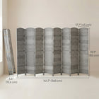 HOMCOM - Cloison autoportante tressée à la main 8 panneaux pour chambre - gris mélangé-Convient pour créer des espaces privés ou servir de fond décoratif dans n'importe quelle pièce  
