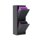Ceha Canada - Armoire de rangement métallique polyvalente CK à 2 portes - 13 po L - Gris foncé-CONSTRUCTION DURABLE : Entièrement soudée et robuste, cette séparatrice de rangement polyvalente est conçue pour durer. Son revêtement époxy-polyester résiste à l'usure, ce qui la rend parfaite pour un usage résidentiel ou de bureau