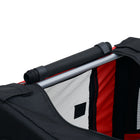 Aosom - Remorque de vélo pour chien pour voyage avec 3 entrées, grandes roues, rouge noir-Moustiquaire zippée à l'avant, sur le dessus, sur le côté et à l'arrière 