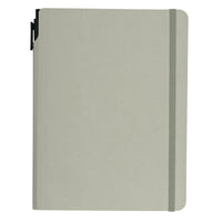 Gry Mattr - Cahier de notes avec stylo - 5 x 8 po - ligné - 100 feuilles - vert-Cahier de notes de taille A5 avec porte-stylo et stylo intégrés