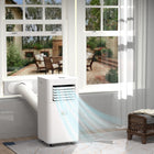 HOMCOM - Climatiseur silencieux 8000 BTU avec télécommande - blanc-Mode veille et minuterie 24 heures pour un repos paisible 