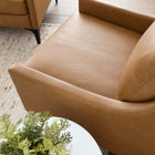 Modway - Corland Cuir Fauteuil - Tan-Pieds métalliques revêtus de poudre
