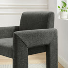 Modway - Daven Tissu Chaise de salle à manger rembourrée in Fusain-Système de support interne de sangle