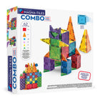 MAGNA-TILES - Ensemble de construction magnétique Combo 62 pièces-Sécurité Garantie: Toutes les pièces MAGNA-TILES sont construites pour résister à d'innombrables heures de jeu. Notre treillis de signature empêche la fissuration, tandis que les rivets de fixation gardent les aimants sûrs et sécurisés.