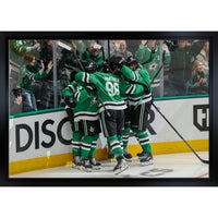 Dallas Stars Celebration 2025 Playoffs - Toile encadree - 31" x 22"-Impression sur toile de qualité supérieure avec bordures enveloppées