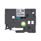Brother - TZe131 Ruban laminé authentique pour étiqueteuses P-touch - 12 mm de largeur - transparent avec texte noir-Pour les applications d'étiquetage quotidiennes à la maison, au bureau ou au travail, comme les dossiers, les codes-barres, les clés USB, les fournitures de bureau, le contenu du garde-manger et du congélateur, les articles pour enfants et l’équipement