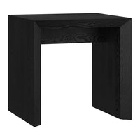 Hudson&Canal - Table d'appoint rectangulaire Oswin de 56 cm de largeur, , grain noir-Un design contemporain moderne pour votre salon, votre bureau et plus encore