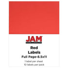 JAM Paper Étiquettes pour expédition, 5,5 x 8,5 po, couleurs néons variées, 150/paquet (359429assrt)-2 étiquettes par feuille