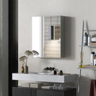 HOMCOM - armoire à pharmacie murale avec miroir - gris-Fabriqué en MDF pour plus de durabilité   