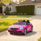 Aosom - Voiture électrique 12v ride-on avec télécommande parentale - rose-Vous pouvez connecter un appareil via le port USB 