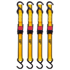 CAT - Ensemble de 4 sangles à came - 16 pi x 1 po-Sécurisez votre cargaison en toute confiance - cet ensemble de sangles à came 4 pièces offre une limite de charge de travail de 400 lb (résistance à la rupture de 1 200 lb) par sangle pour des performances d'arrimage fiables au quotidien