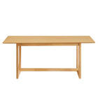 Modway - Ashcroft Table à manger rectangulaire - 69 po - Chêne-Usage multifonction de la restauration ou de l’espace de travail