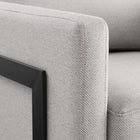 Modway - Posse Tissu rembourré Chaise d’accent - Chameau Noir-Capacité de poids : 300 lb