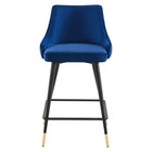 Modway - Adorn Performance Velvet Tabouret de comptoir - Marine - Ensemble de 2-Capacité du poids de la chaise : 300 lb
