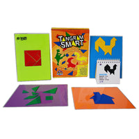 Tangram - Jeu d'association intelligent Edustic-Groupe d'âge et niveau scolaire : 5 ans et plus et niveaux préscolaire à la terminale