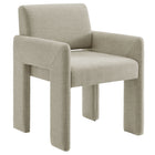 Modway - Daven Tissu Chaise de salle à manger rembourrée in Lin-Fauteuil polyvalent pour salle à manger