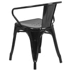 Flash Furniture – Ensemble avec table et 2 sièges à bras ajourés, intérieur/extérieur, métal, noir (CH31330270BK)-Capacité de 330 lb