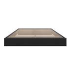 Nexera - Lit plateforme double, Noir-Accommode un matelas standard de format double.  Sommier non requis. Capacité de charge: 500 lbs