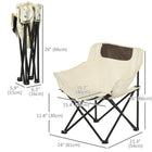 Outsunny - Chaise de camping légère pour adultes-Le design pliable s'adapte facilement au sac de transport pour un déplacement simple  