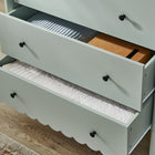Modway - Emmeline 5 tiroirs festonnés Poitrine, Sage-Glissières de plancher sans marquage