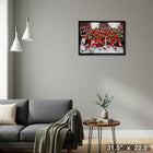 Florida Panthers 20x29 2024 Stanley Cup - Toile encadree - 31" x 22"-Prêt à accrocher - livré entièrement assemblé