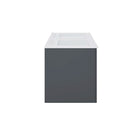 Modway - Vitality Double évier 48" Vanette de salle de bain - Gris blanc-Évier double en céramique avec comptoir intégré