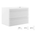 Modway - Render Fixation murale de 30" Armoire de toilette de salle de bain (lavabo non inclus) - Blanc-Calleton de montage compatible avec les cloisons sèches