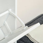 HOMCOM - Armoire à chaussures étroite avec 3 tiroirs basculants pour entrée - blanc-Couleur : Blanc 