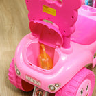 Qaba - Voiture pousse-pousse pour tout-petits avec musique, éclairage - rose-La conception pied-à-sol aide au développement de la marche et à l’amélioration de l’équilibre 