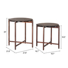 Zuo - Gema Table basse - Bronze - Ensemble de 2-Garantie limitée de 3 ans