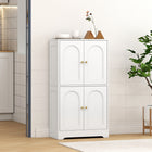 HOMCOM - Armoire de cuisine moderne à 4 niveaux 43 po - blanc-Les sangles anti-basculement améliorent la sécurité et la stabilité 