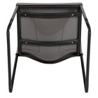 Flash Furniture - Chaise empilable grise de la série HERCULES d’une dossier complet avec base traîneau enduite de poudre noire-Conception pour un usage commercial