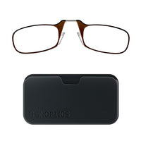 ThinOptics 1.5 Marron Lecteur avec Pod Noir Universel - Marron-Le produit comprend les lunettes de lecture ThinOptics et l'étui universel avec un adhésif sans résidu à coller sur votre téléphone / étui ou toute autre surface dure et plate