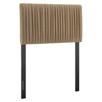 Modway - Eloise Velours de performance résistant aux taches Tête de lit jumelée, Taupe-Tête de lit taille jumelle