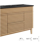 Modway - Render 48" Vanité de salle de bain à un seul lavabo - Noir de chêne-Pieds en bois effilés