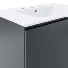 Modway - Bryn Support mural de 36" Vanette de salle de bain - Gris blanc-Assemblée requise