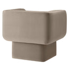 Modway - Tate Performance Velvet Chaise d’accent - Taupe-Cadre en bois solide