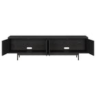 Hudson&Canal - Meuble TV Whitman pour téléviseurs jusqu'à 75" - Grain noir-Nettoyer avec un chiffon doux et sec, sans produits chimiques agressifs ni produits de nettoyage abrasifs