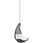 Modway - Abate Terrasse extérieure Chaise à balançoire sans support - Gris blanc-Chaîne suspendue en acier ajustable de 78,5"