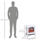 HOMCOM - Poêle électrique portable 18 po avec protection contre la surchauffe - blanc-Couvre jusqu’à 323 pi² (30 ㎡) d’espace