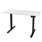 Ezywork - Bureau debout électrique à pièce entière - Cadre noir / Dessus blanc-Plateau de table en pièce entière