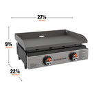 Blackstone - Ensemble plaque chauffante de table 22 po-Plaque Omnivore de 22 po : préchauffage et récupération plus rapides, distribution uniforme de la chaleur et meilleure efficacité énergétique, avec pare-vent intégrés pour conserver l’air chaud et bloquer l’air froid