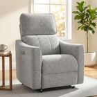 HOMCOM - Fauteuil inclinable électrique rembourré avec ports USB - gris-Dossier en coton de poupée de 8,7 po (22 cm) pour une sensation douillette 