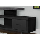 Monarch Specialties - 2575 Meuble Tv - 60 po L/Noir/Dessus Gris Avec 1 Tiroir-3