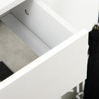 HOMCOM - Organisateur moderne de rangement pour chaussures avec portes rabattables - blanc-La construction en panneaux de particules et MDF avec des pieds à angle droit le rend solide et robuste
